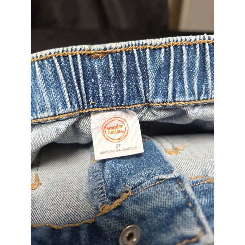 Wonder Nation Girls Toddler Flare Jeans Medium Enzyme Wash Denim 5T NWT - Picture 7 of 7